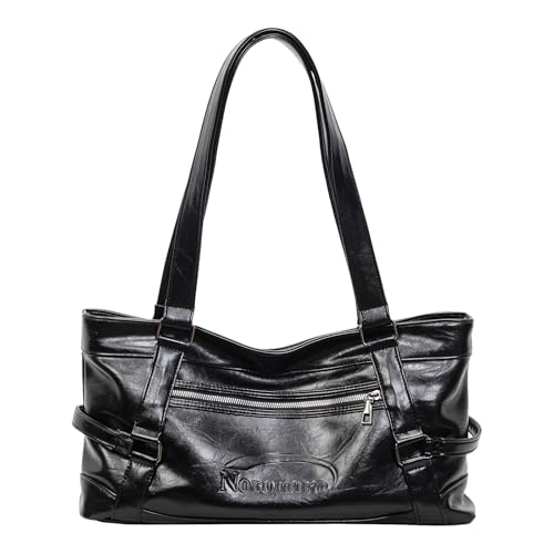 CHANGYUE Retro Motorrad Crescent Hobo Handtasche Top Griff Kupplung for Frauenarbeit (schwarz) von CHANGYUE