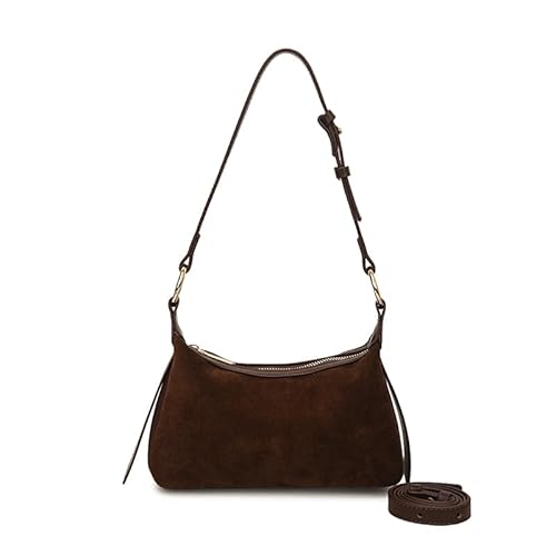 CHANGYUE Retro -Unterarmtaschen mit Zipper -Faux -Wildleder -Crossbody -Taschen for Frauen (Kaffee) von CHANGYUE