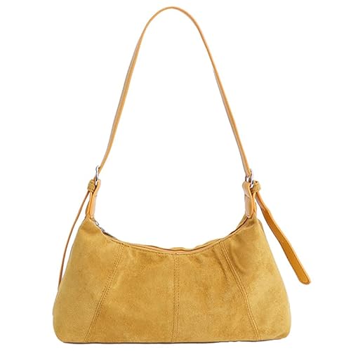 CHANGYUE Retro Wildleder Handtasche Geldbeutel for Frauen Arbeit täglich Gebrauch (gelb) von CHANGYUE