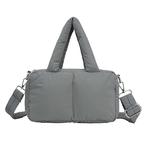 CHANGYUE Weiche gepolsterte Umhängetasche mit abnehmbarem Riemen zum täglichen Gebrauch (grau) von CHANGYUE