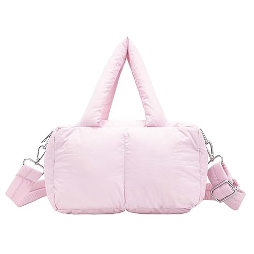 CHANGYUE Weiche gepolsterte Umhängetasche mit abnehmbarem Riemen zum täglichen Gebrauch (rosa) von CHANGYUE