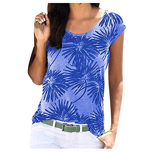 CHAOEN Damen T-Shirt Sommer Kurzarm Rundhals Weich Basic Shirt Bequemer Casual Drucken Oberteile Blusen Tshirt Hemdbluse Tops von CHAOEN