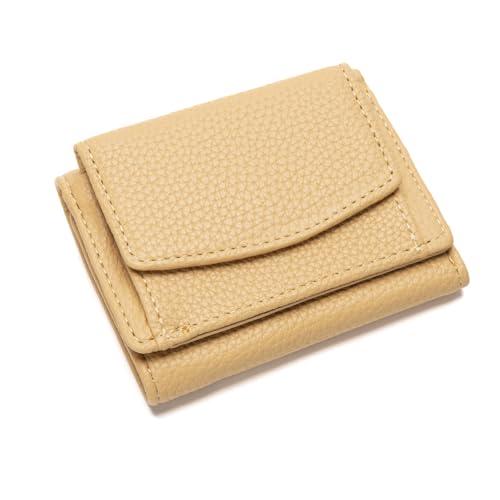 CHAOFANXI Kleine Geldbörse Damen mit Münzfach PU Leder Geldbeutel Damen Mini Portemonnaie mit Mehreren Kartenfächer für Frauen Mädchen（Gelb） von CHAOFANXI