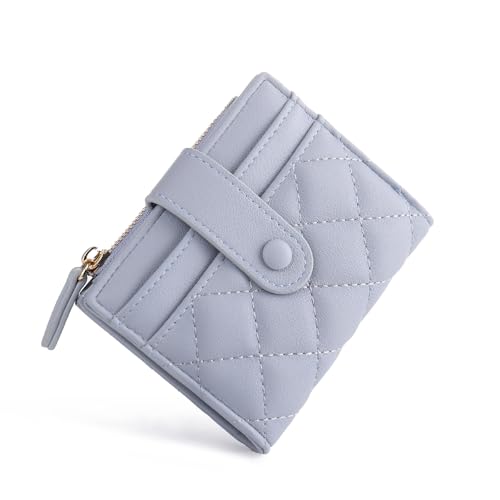 CHAOFANXI Geldbörse Damen Klein, Bifold Leder Kleines Portemonnaie für Frauen, Geldbeutel Damen Klein und im Kurzformat Portemonnaie Kleine Brieftasche Geldbörsemit mit Mehreren Fächern,Blau von CHAOFANXI
