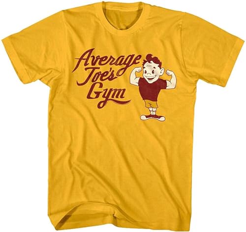 Dodgeball Average Joe's Gym Muscles Men's T Shirt Peter La Fleur Underdog Story Yellow Men's von CHAOOFANG