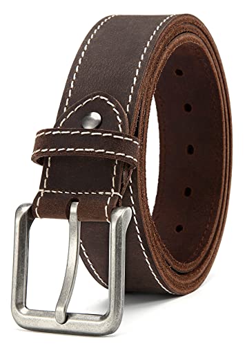 CHAOREN CR Ledergürtel Herren Braun | Gürtel Herren Echt Leder für Jeans 38mm mit Vollrindleder | Kein Splittern Kein Knacken von CHAOREN CR