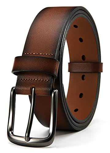 CHAOREN CR Ledergürtel Herren Braun - Herren Gürtel Leder 38mm für Jeans - Vollrindleder Keine Feste Füllung von CHAOREN CR