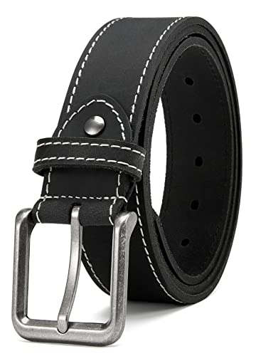 CHAOREN CR Ledergürtel Herren Schwarz | Gürtel Herren Echt Leder für Jeans 38mm mit Vollrindleder | Kein Splittern Kein Knacken von CHAOREN CR