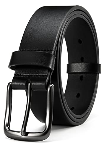 CHAOREN CR Ledergürtel Herren Schwarz - Herren Gürtel Leder 38mm für Jeans - Vollrindleder Keine Feste Füllung von CHAOREN CR