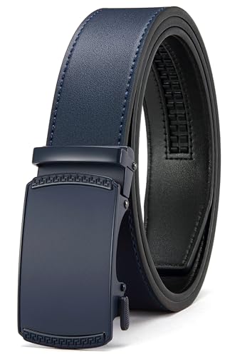 CHAOREN Gürtel Herren - Automatik Ledergürtel ohne Löcher für Herren Business Anzug - Größe Angepasst (Breit 35mm) von CHAOREN