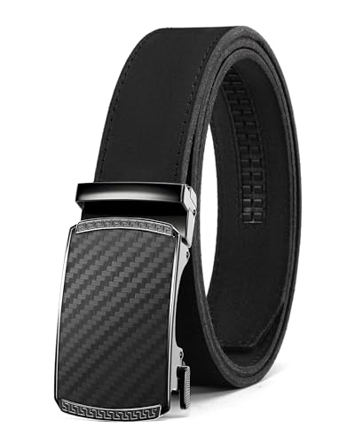 CHAOREN Gürtel Herren, Automatik Ledergürtel Herren Ratsche für Business Anzug, 35mm Gürtel ohne Löcher, Größe Angepasst von CHAOREN