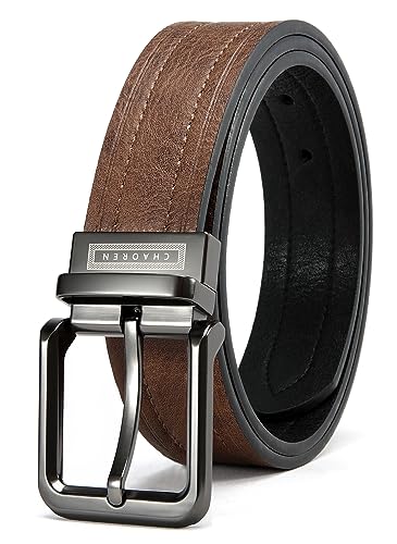 CHAOREN Ledergürtel Herren, Wendegürtel Gürtel Herren Leder 38mm für Business Anzug and Jeans, Ein Belt Men wendbar zwei Farben von CHAOREN