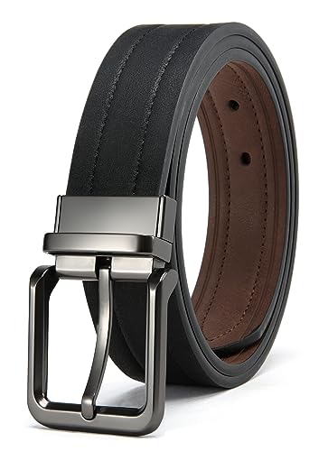 CHAOREN Ledergürtel Herren, Wendegürtel Gürtel Herren Leder 38mm für Business Anzug and Jeans, Ein Belt Men wendbar zwei Farben von CHAOREN