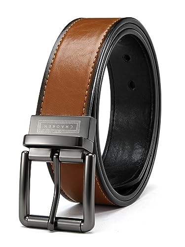 CHAOREN Ledergürtel Herren, Wendegürtel Gürtel Herren Leder 38mm für Business Anzug and Jeans, Ein Belt Men wendbar zwei Farben von CHAOREN