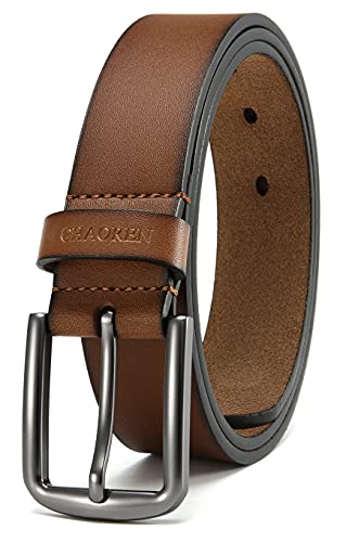 CHAOREN Ledergürtel Herren Braun – Gürtel Herren braun Leder 35mm für Jeans – Weicheres Leder Passt Besser von CHAOREN