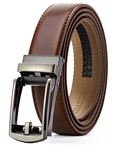 CHAOREN Gürtel Herren Braun Ratsche, Automatik Gürtel Herren Leder Braun 32mm für Business und formelle Anlässe, Schmaler Anzuggürtel Herren ohne Löcher CHAOREN Gürtel Herren Braun Ratsche, Automatik Gürtel Herren Leder Braun 32mm für Business und formelle Anlässe, Schmaler Anzuggürtel Herren ohne Löcher von CHAOREN