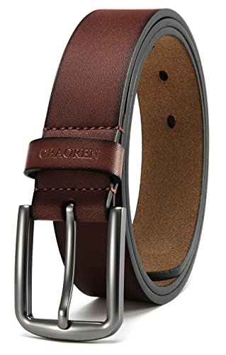 CHAOREN Ledergürtel Herren Dunkelbraun – Gürtel Herren Leder 35mm für Jeans – Weicheres Leder Passt Besser von CHAOREN