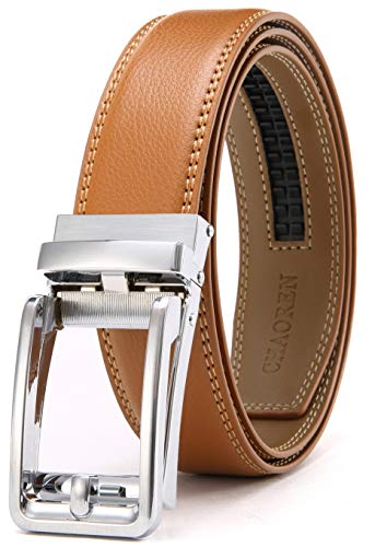 CHAOREN Ledergürtel Herren – Automatik Gürtel Herren ohne Löcher für Anzug und Freizeit (Breit 35mm) von CHAOREN