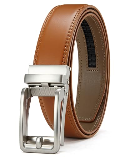 CHAOREN Ledergürtel Herren – Automatik Gürtel Herren ohne Löcher für Anzug und Freizeit (Breit 35mm) von CHAOREN