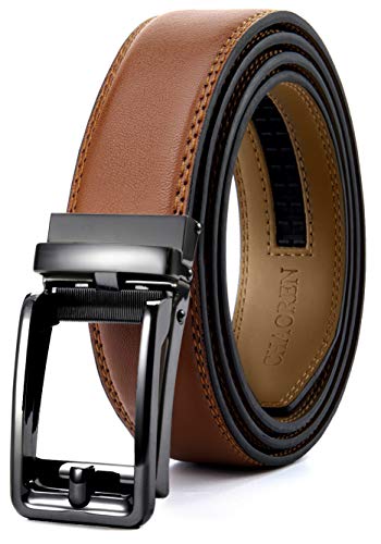 CHAOREN Ledergürtel Herren – Automatik Gürtel Herren ohne Löcher für Anzug und Freizeit (Breit 35mm) von CHAOREN