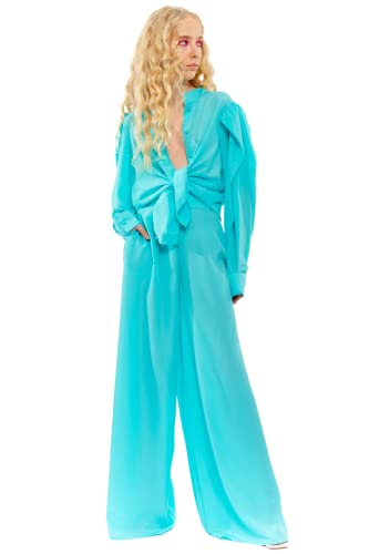 CHAOUICHE Damen Pajama-Shirt, Blau, M von CHAOUICHE