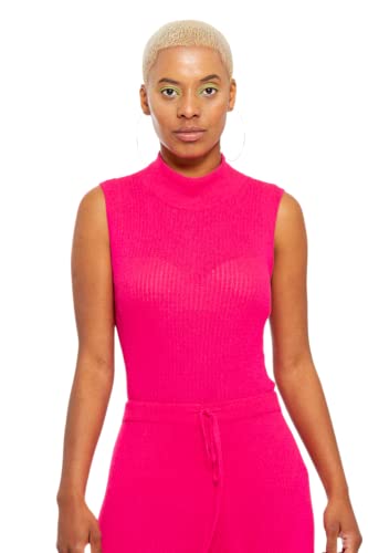 CHAOUICHE Damen Stickbluse, Rosa, S von CHAOUICHE