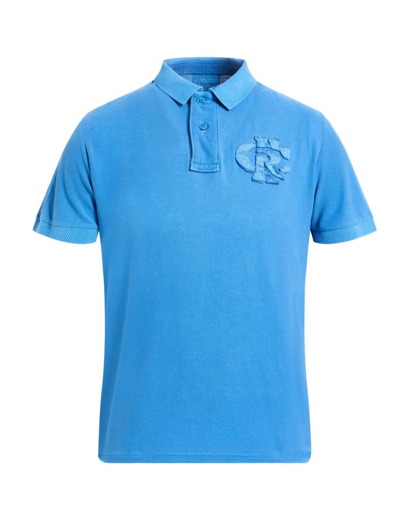 CHARAPA Poloshirt Herren Azurblau von CHARAPA