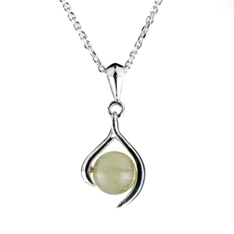 Libysche Wüstenglas-Silberkette/sterling Silber Gelbgold Hergestellt in Japan Geschenkschmuck Charis-Schmuck von CHARISJewelry