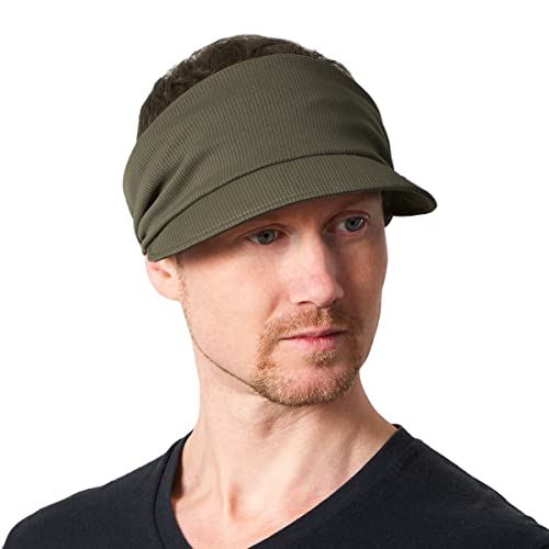 CHARM Bandana Damen Visor Kopftuch - Herren Cap Sommer Kopfbedeckung Stirnband Mit Sonnenschutz Mit Schirm Sonnen-Hut Khaki von CHARM