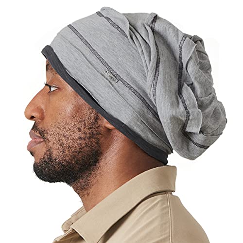 CHARM Baumwolle Slouch Herren Beanie - Leichte Chemo Mütze Koreanisches Design Hellgrau von CHARM
