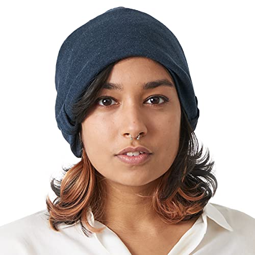 CHARM Bio Baumwollmütze Für Herren und Damen - Leichte Dünne Beanie Herbstmütze Für Chemo Kopfbedeckung Navy von CHARM
