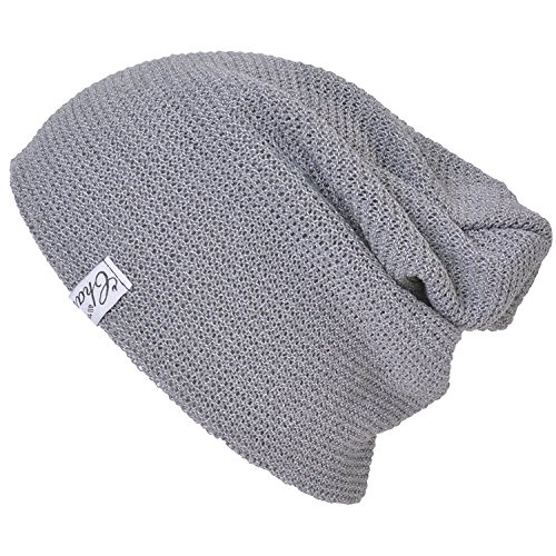 CHARM Masche Sommer Beanie Für Männer & Frauen Licht Kühlung Atmungsaktiv Hut Kopfbedeckungen Häkel Strick Mode Unisex Japanisch Grau von CHARM