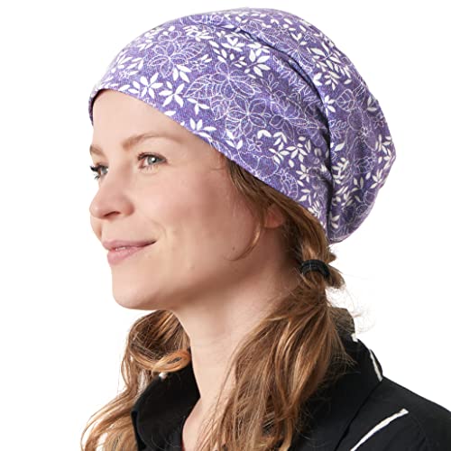 CHARM Sommer Dünn Mütze Herren Damen - Slouch Beanie Hut Bio Baumwolle Surfer Strand 11 Lila von CHARM