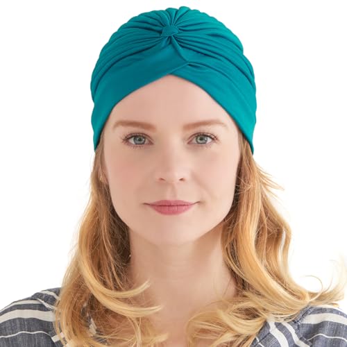 CHARM Twist Falten Kopf Wickeln Turban Mütze Wahrsager Hut Retro Vintage Blau Grün von CHARM