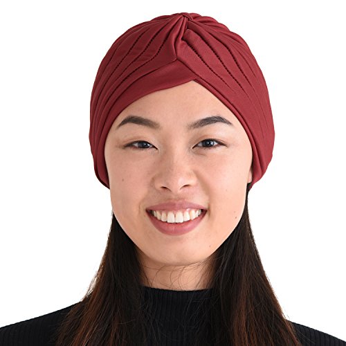 CHARM Twist Falten Kopf Wickeln Turban Mütze Wahrsager Hut Retro Vintage Rot von CHARM