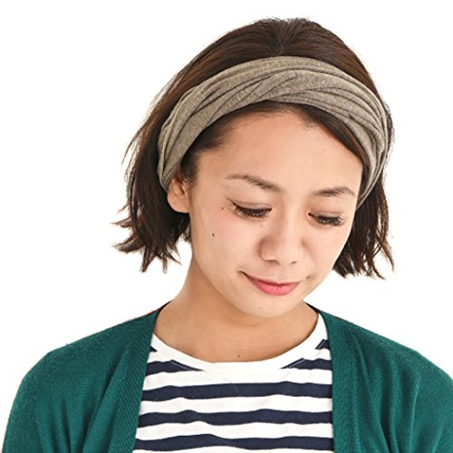 CHARM Damen Breites Haarband Bandana - Bio Baumwolle Stirnband Herren Kopftuch Sommer Hair Band Aus Japan Braun M CHARM Damen Breites Haarband Bandana - Bio Baumwolle Stirnband Herren Kopftuch Sommer Hair Band Aus Japan Braun M von CHARM