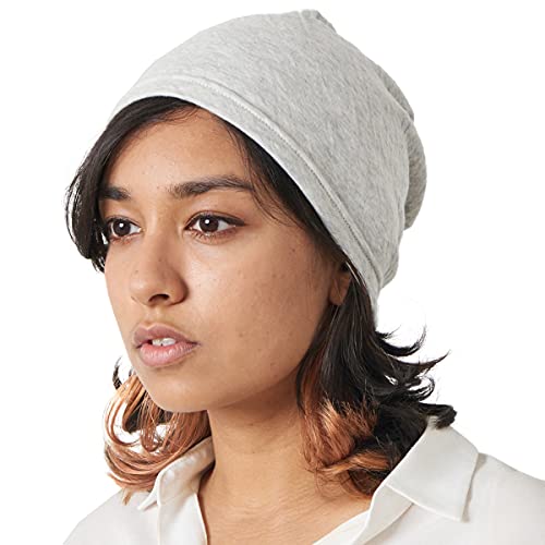CHARM Damen Herren Beanie Aus Bio - Baumwolle - Made In Japan Warm Strick Mütze Chemo Kopfbedeckung Allwetter Mix Weiß von CHARM