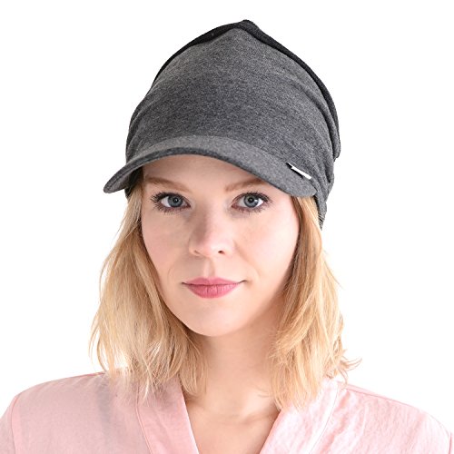 CHARM Damen Sonnenschutz Cap Schirm Hut Golf Tennis Kappe Hut Sonnenblende Visor Dunkelgrau von CHARM