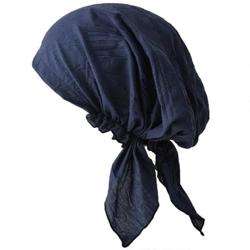 CHARM Herren Kopftuch Bandana Piraten - Mütze aus 100% Baumwolle für Sommer Kopftücher Auch für Damen Navy Dunkel Blau von CHARM