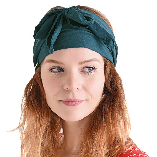 CHARM Herren Stirnband Bandana Kopftuch - Haarband Damen Wickeln Pirat Ninja Blau Grun von CHARM