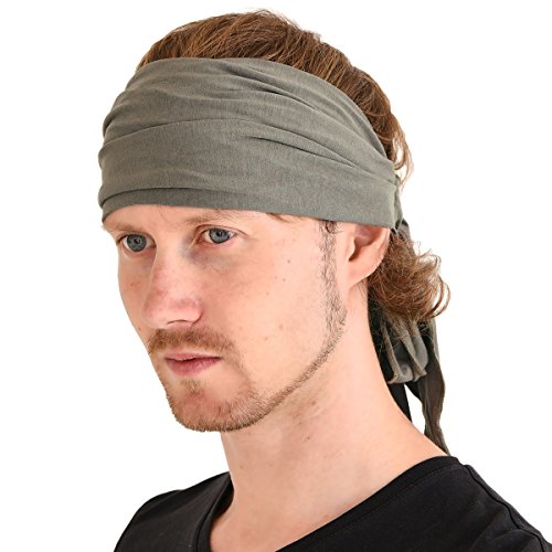 CHARM Stirnband Herren Bandana Kopftuch, Haarband Damen Wickeln Lange Dekorative Bänder, Schweißbänder Japanische Mode, Zubehör Für Pirat Ninja Anthrazit CHARM Stirnband Herren Bandana Kopftuch, Haarband Damen Wickeln Lange Dekorative Bänder, Schweißbänder Japanische Mode, Zubehör Für Pirat Ninja Anthrazit von CHARM