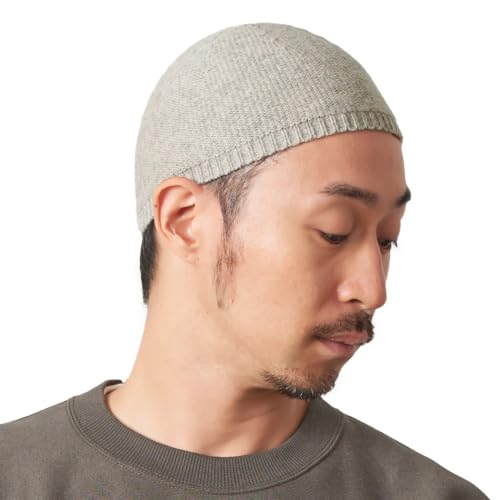 CHARM Herren Winter Mütze Kufi - Skull Cap Fisherman Beanie Hüte Islam Muslim Gebet Kappe Takke Namaz Aus Wolle Hell Grau L von CHARM