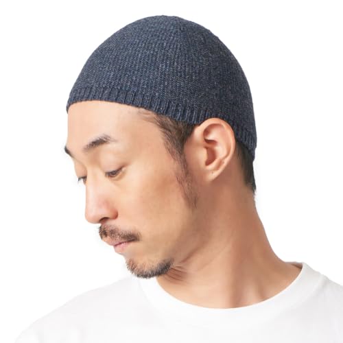CHARM Herren Winter Mütze Kufi - Skull Cap Fisherman Beanie Hüte Islam Muslim Gebet Kappe Takke Namaz Aus Wolle Navy XL von CHARM
