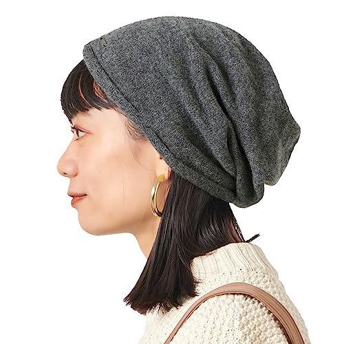 CHARM Kaschmir Damen Beanie Herren Strickmütze - Slouchy Hut aus 100% Cashmere Wolle Cap All Season Grau von CHARM