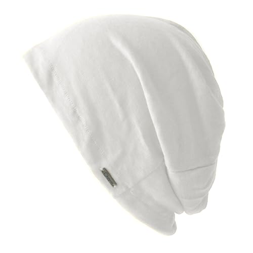 CHARM Leinen Beanie Sommer Mütze - Damen Aus Japan Hut Strick Dünn Leichte Weiß von CHARM