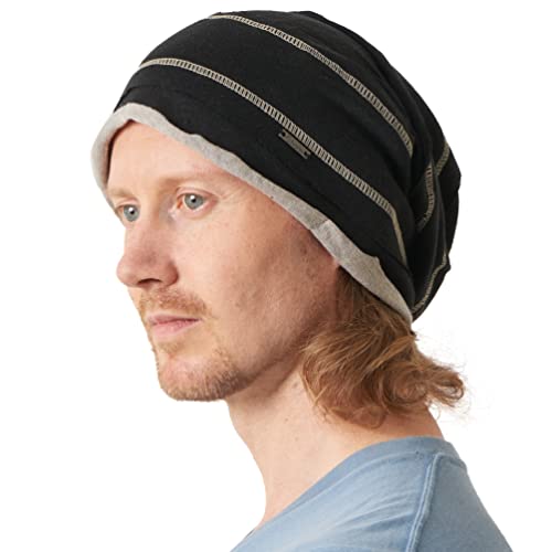 CHARM Männer Rein Leinen Beanie Hut - Frauen Leichte Sommer Mütze Natürlich Stoff Strickmütze von CHARM