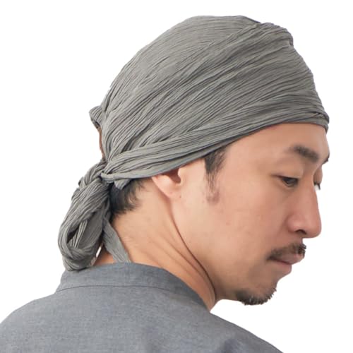 CHARM Raffen Turban Bandana Mütze Kopf Schal Alle Jahnreszeit Boho Schick Pirat Anthrazit von CHARM