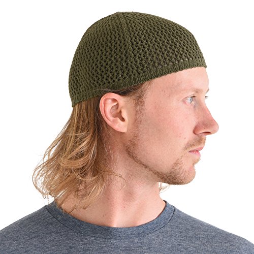 CHARM Seide Schädel Mütze Handgefertigt in Japan Dehnbar Kufi Hut Beanie für Männer Herren Damen Khaki XL von CHARM