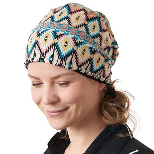 CHARM Sommer Dünn Mütze Herren Damen - Slouch Beanie Hut Bio Baumwolle Surfer Strand Ethnisch Gelb von CHARM