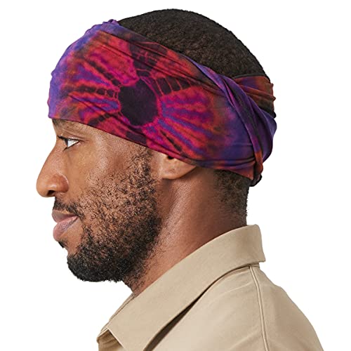 CHARM Tie Dye Stirnband Hippie Boho Elastisch Bandana Kopf Wickeln Für Männer & Frauen Psychedelisch B S von CHARM